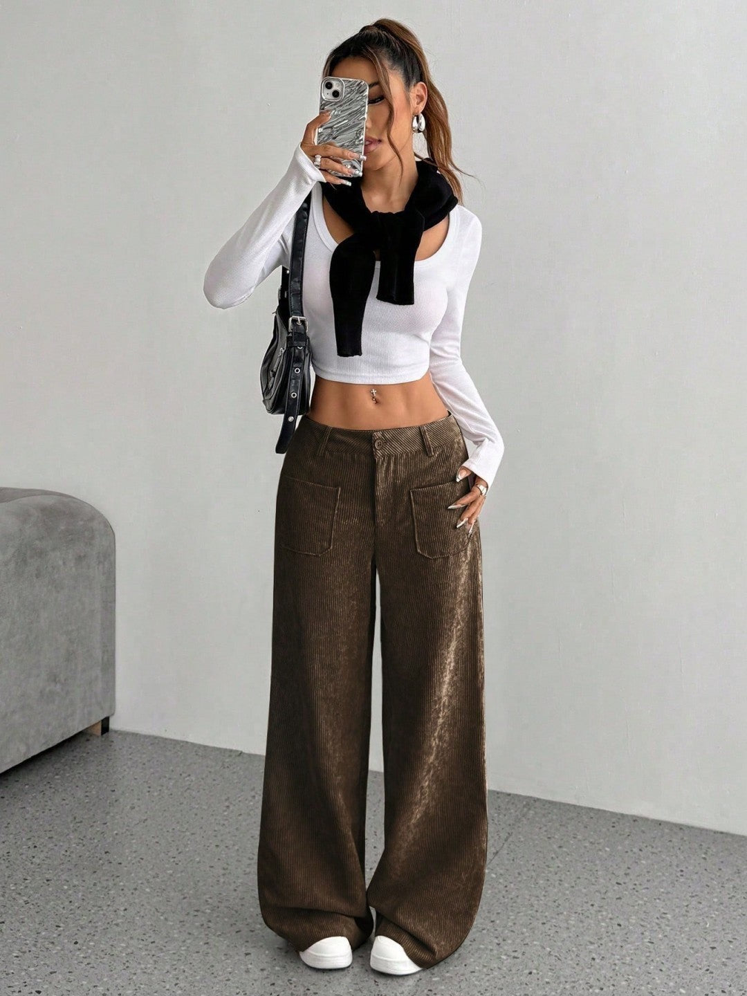 Women's Corduroy Loose Fashion Drape Skinny Casual Pants