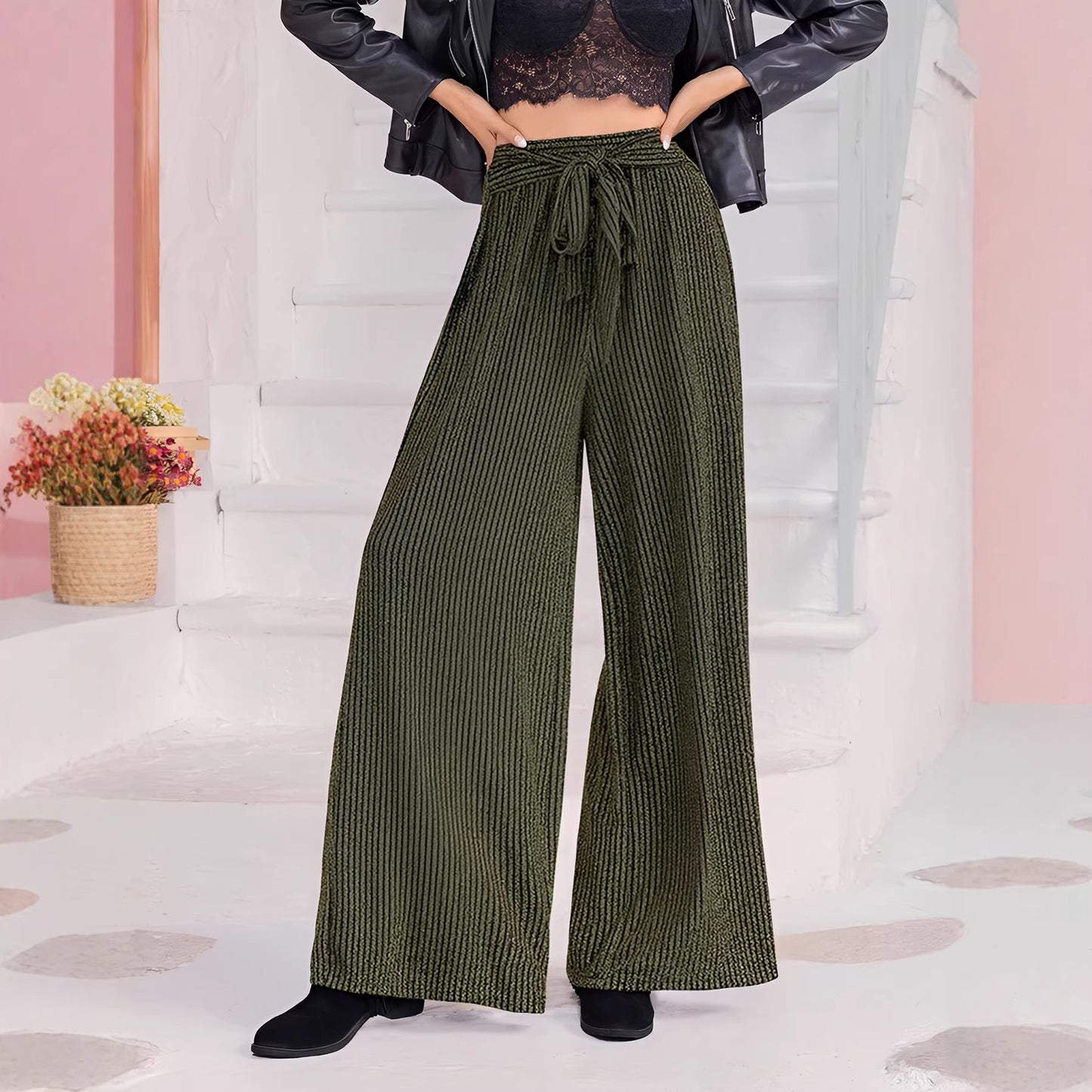 Fashion Stylish Women's Solid Color Elegant Casual Pants