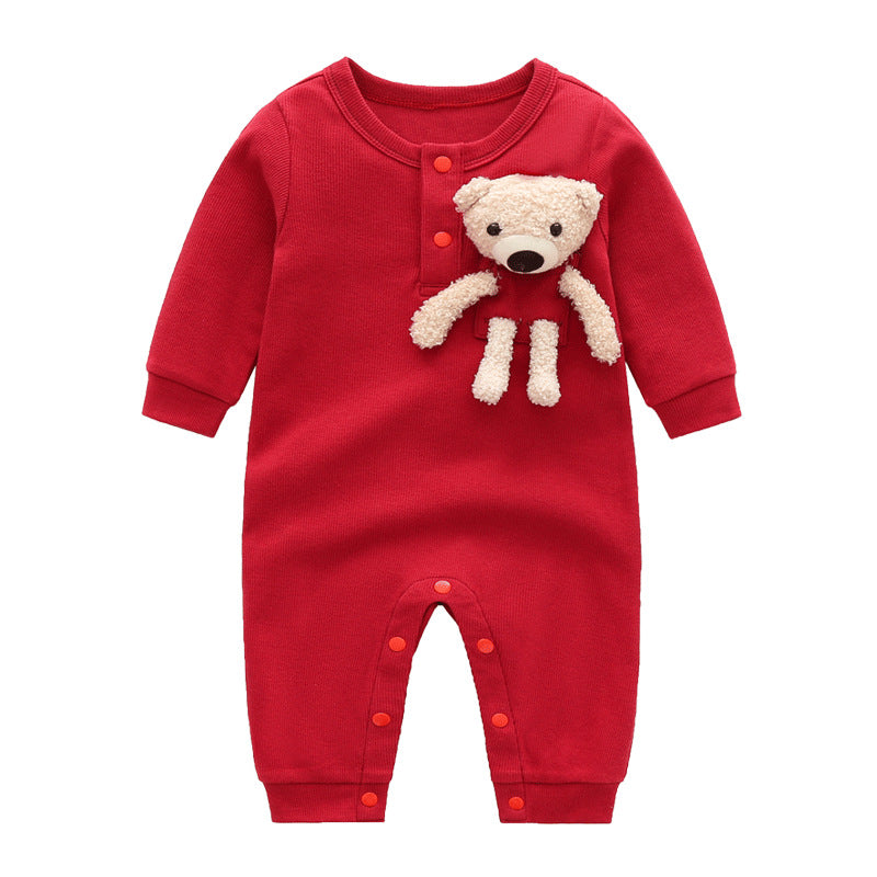 Jumpsuit Long-sleeved Bear Romper Pure Cotton Clothes Born Rompers Days Jumpsuit, Climbing Suit