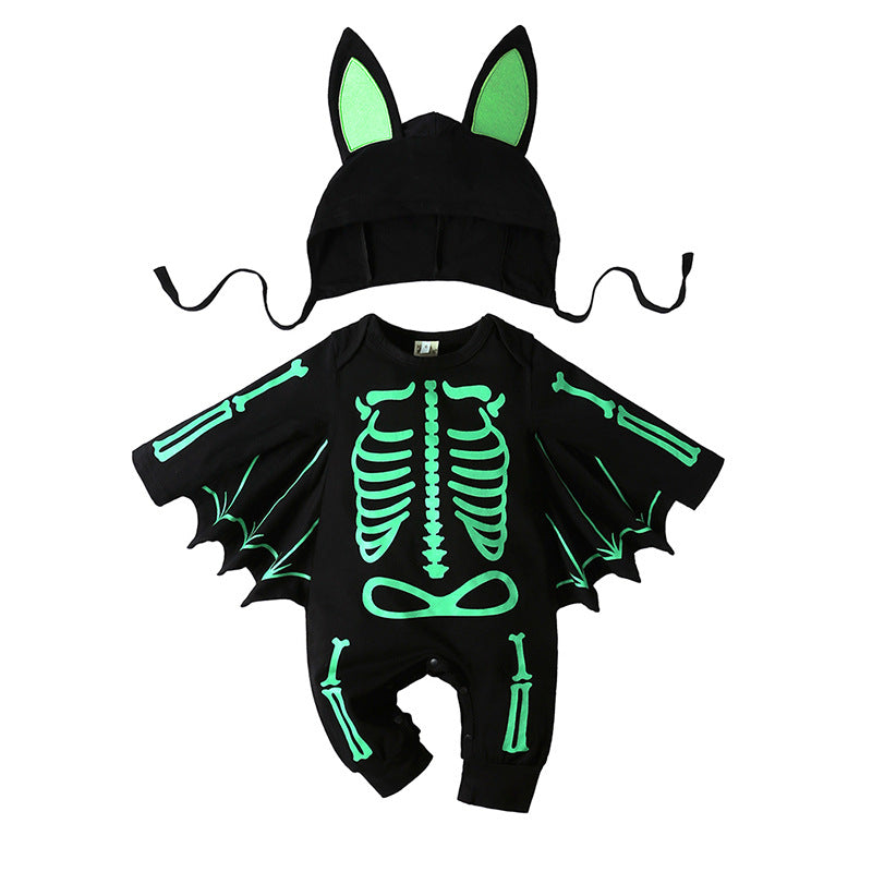 Halloween Clothes For Babies Spoof Skull Jumpsuit Jumpsuit, Climbing Suit