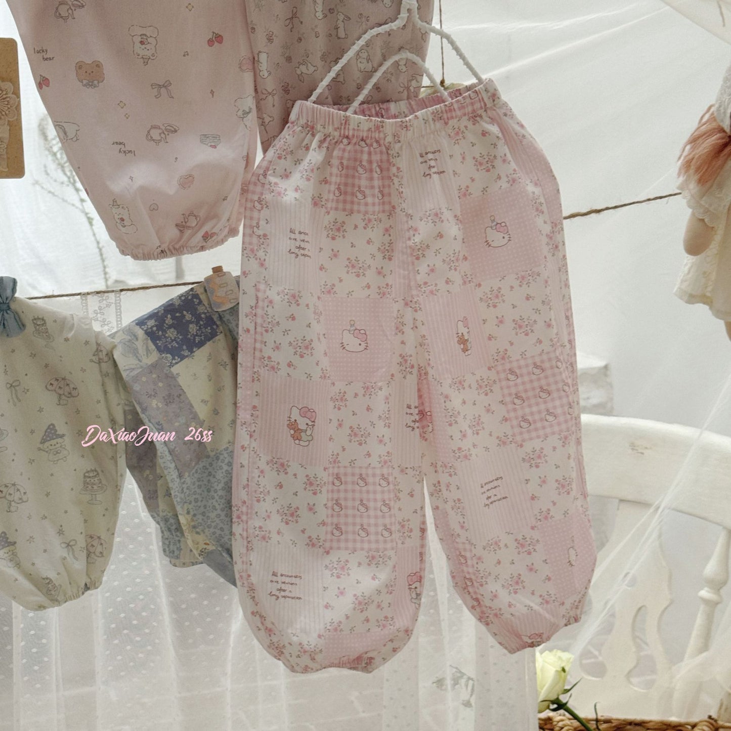 Children's Pure Cotton Summer Thin Air Conditioning Breathable Children's Pants