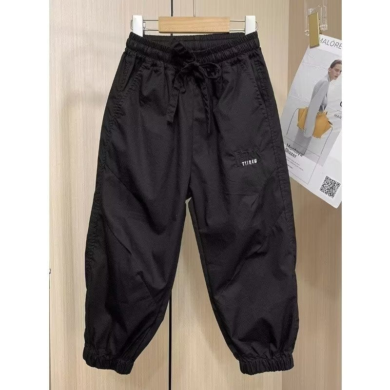 Children's Summer Cotton Middle Big Thin Mosquito Repelling Large Children's Pants