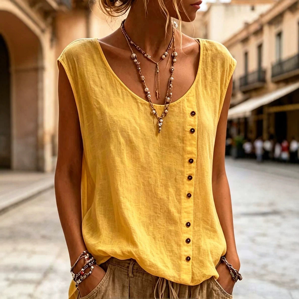 Women's Loose Irregular Hem Batwing Sleeve Design Casual Slim Fit Women's T-shirt