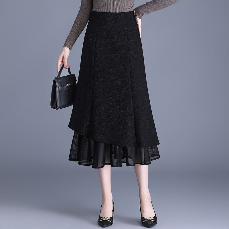 Women's Commuter Spring High Waist A- Line Slimming Skirt