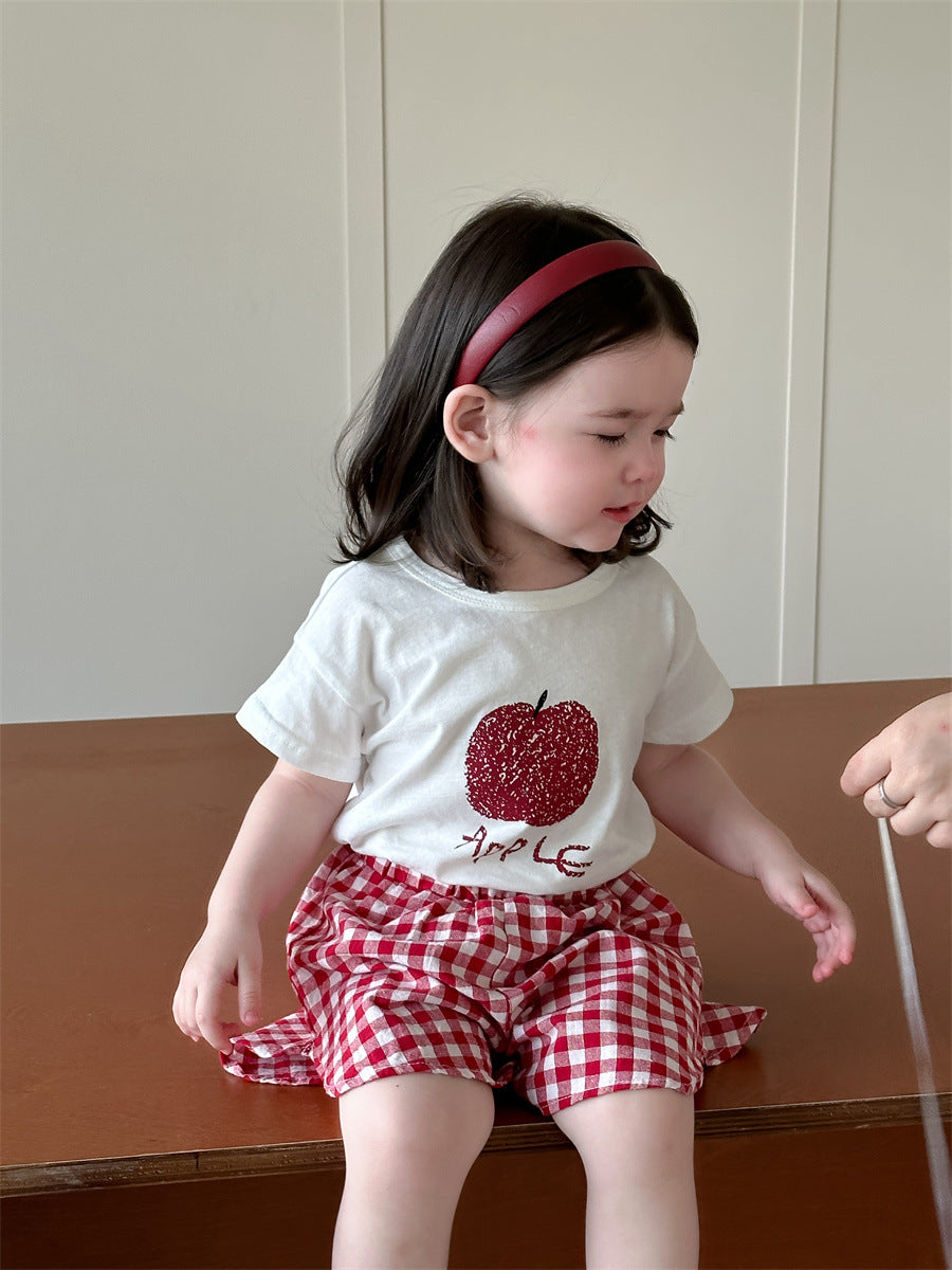 Children's Short-sleeved Summer Thin Korean Style Clothing Children's Suit