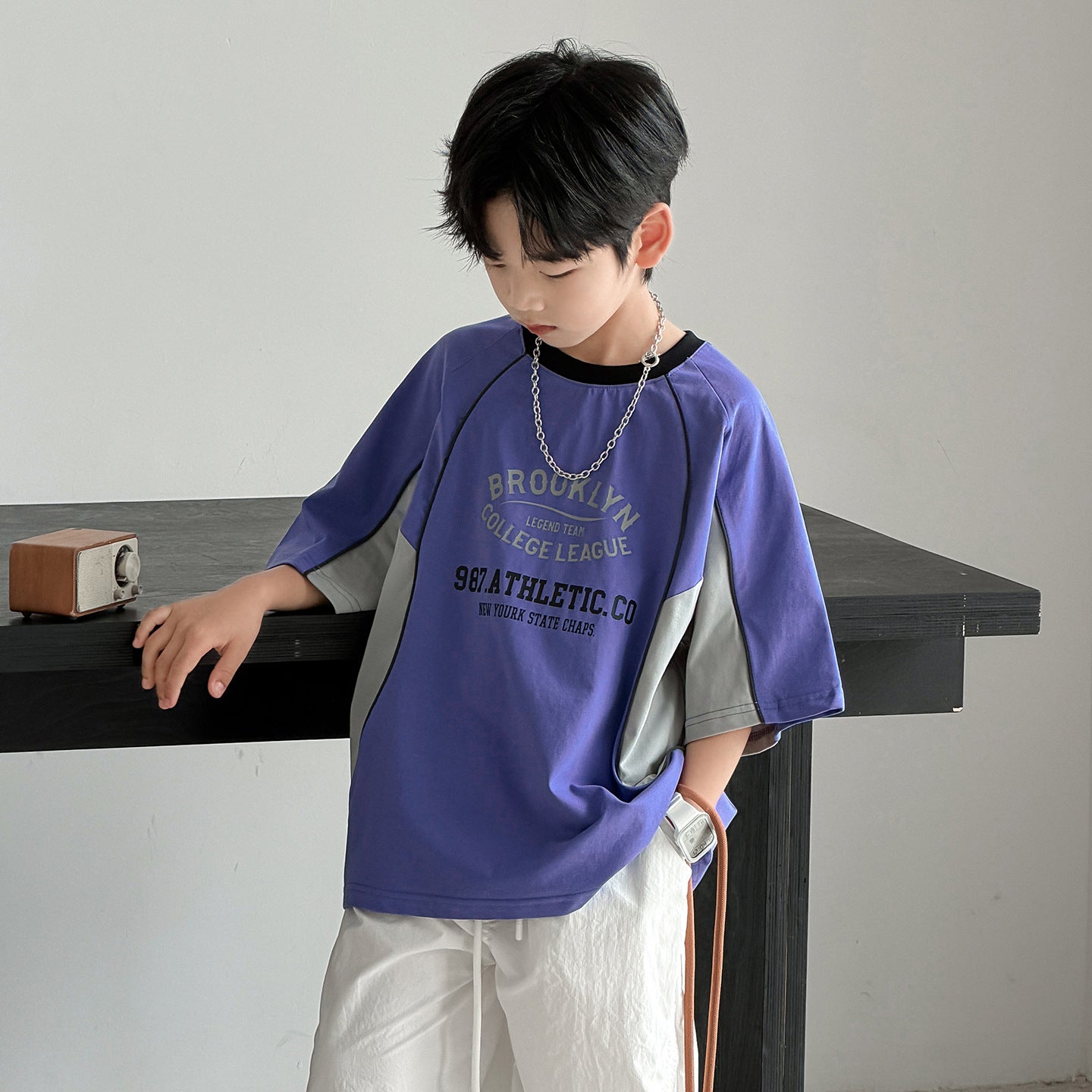 Boy's Short-sleeved Summer Wear Half Sleeve Boy Top Children's T-shirt