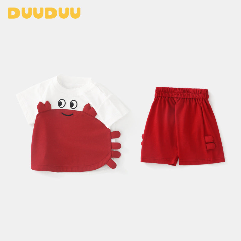 Children's Korean Style Small Clothing Clothes Summer Two-piece Children's Suit