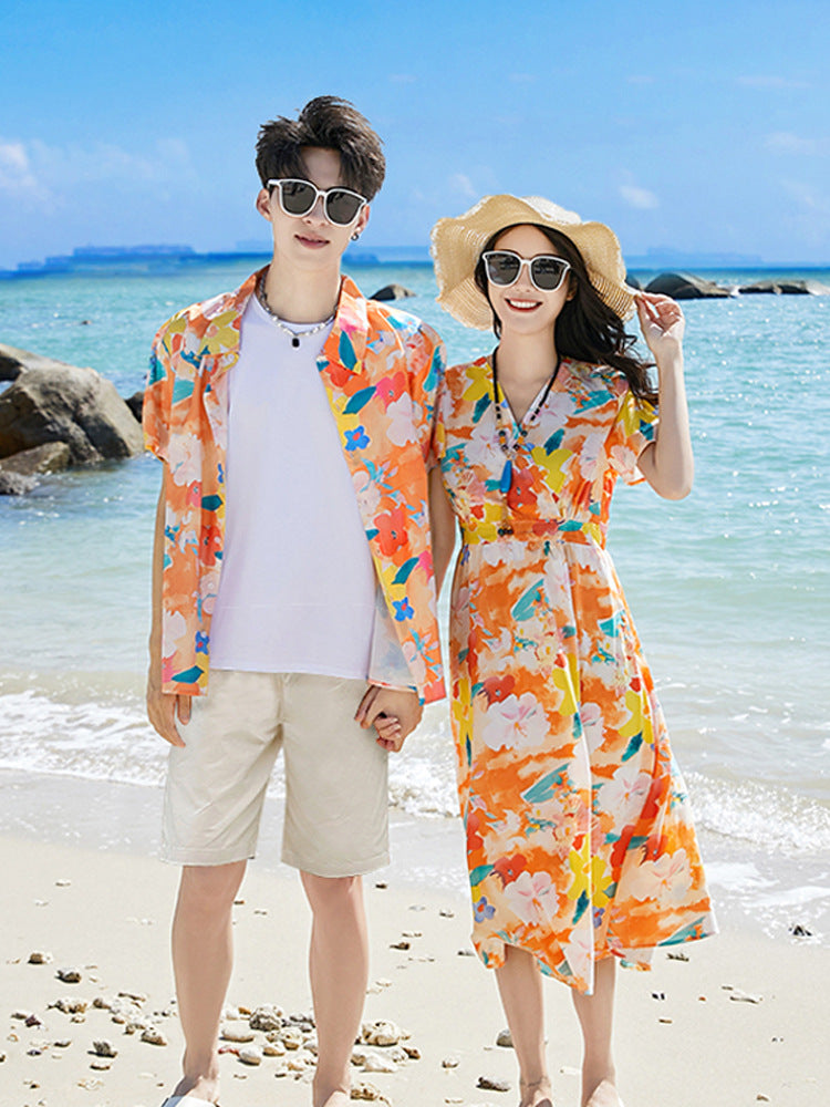 Wear Summer Bohemian Dress Travel Vacation Beach Parent-child Outfit