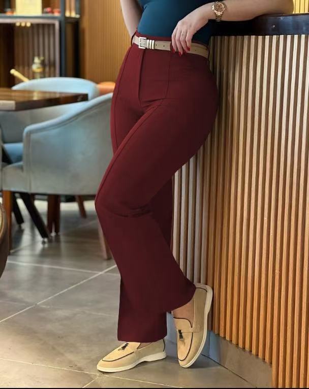 Women's Dry Well High Waist Save Design Casual Pants