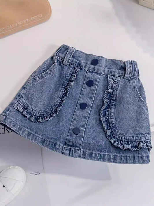Children's Clothing Denim Skirt Korean Versatile Short Children's Pants