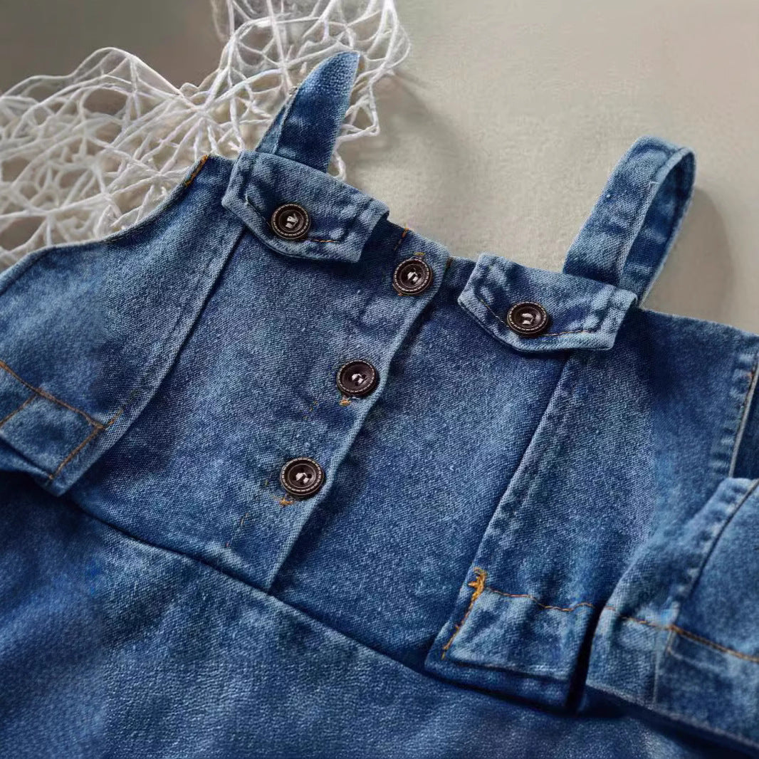 Children's Knitted Spring Solid Color Princess Style Children's Dress