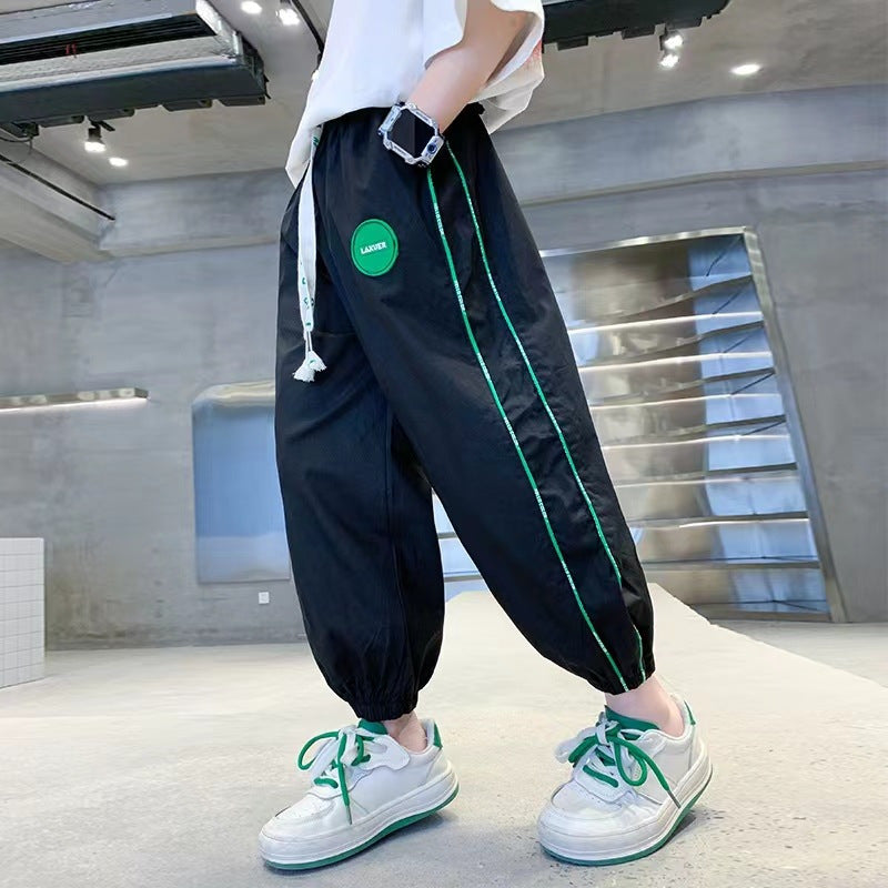 Children's Summer Thin Anti Mosquito Middle Big Children's Pants