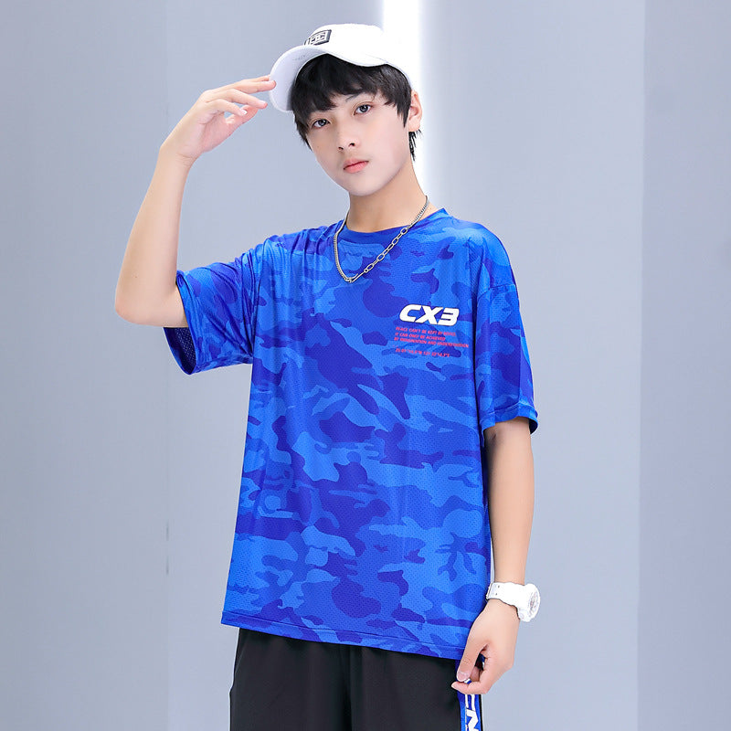 Children's Plus Size Clothing Lightweight Summer Wear Older Boys Children's T-shirt