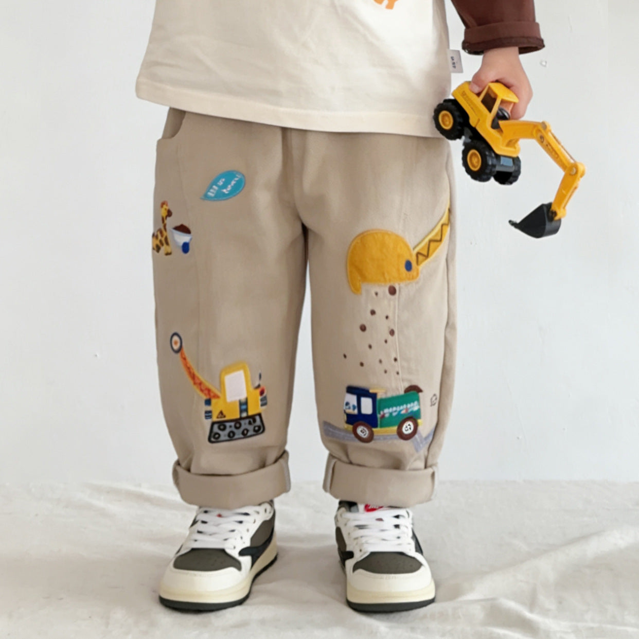 Creative Trendy Autumn Woven Embroidered Trousers Children's Pants