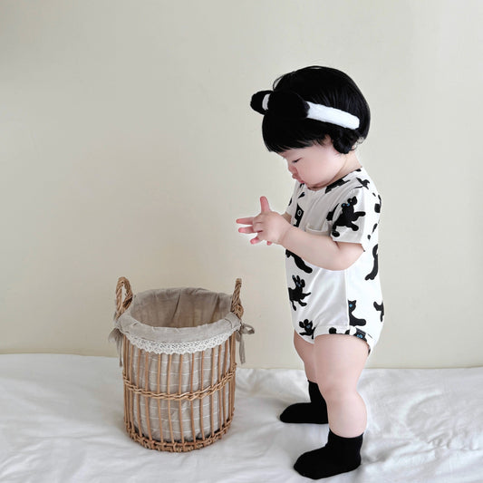 Short Sleeve Rompers Super Fashionable Crawling Jumpsuit Boy Out Cute Jumpsuit, Climbing Suit
