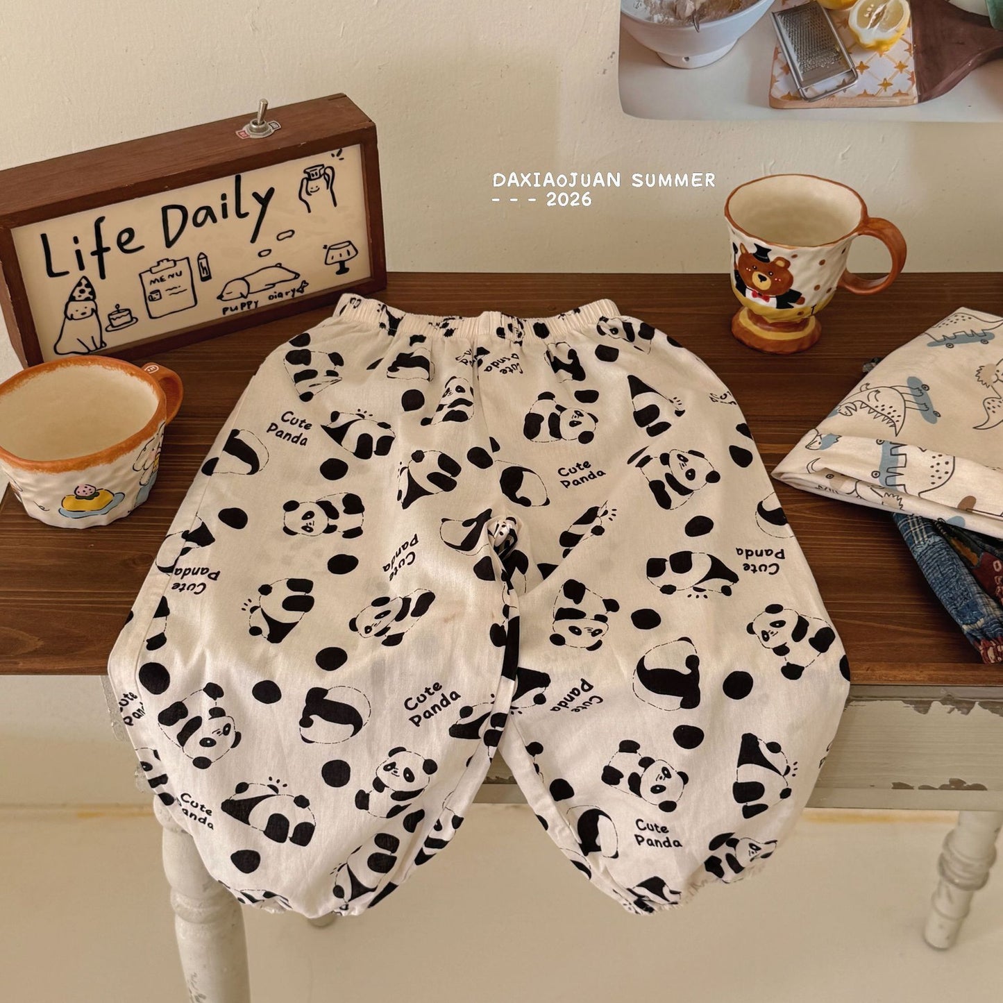 Children's Pure Cotton Summer Thin Air Conditioning Breathable Children's Pants