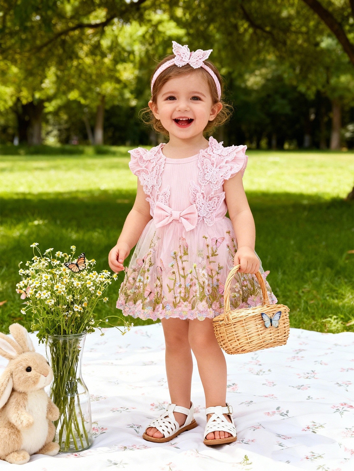 Children's Bow Mesh Summer Princess Fashionable Skirt Children's Dress