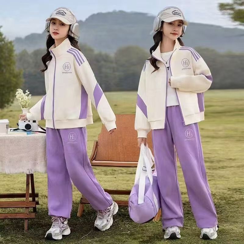 Thin The Big Fashionable Stylish Fried Street Sports Outfit Children's Suit
