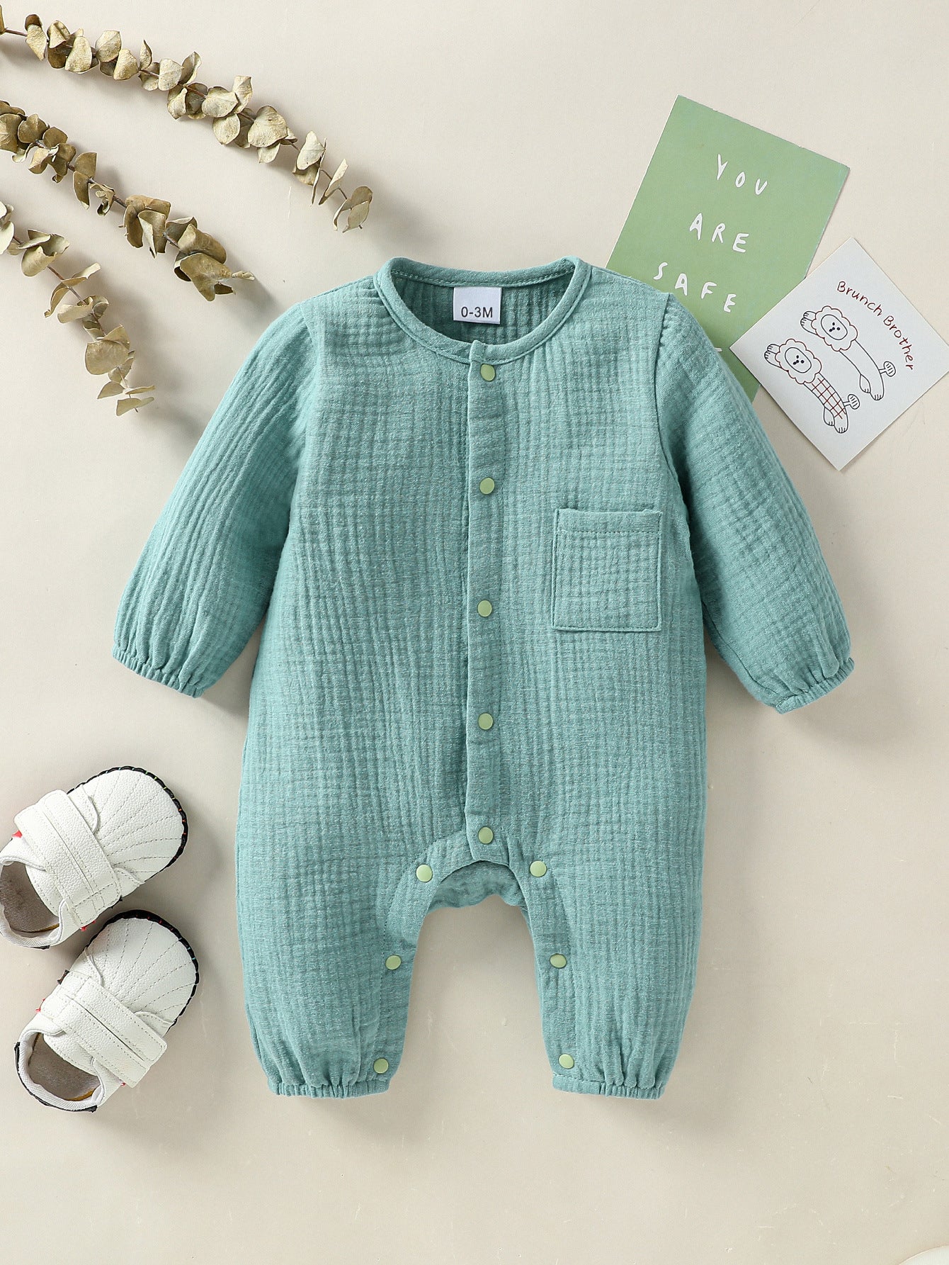 Casual Attractive Cotton Born Long-sleeved Romper Jumpsuit, Climbing Suit