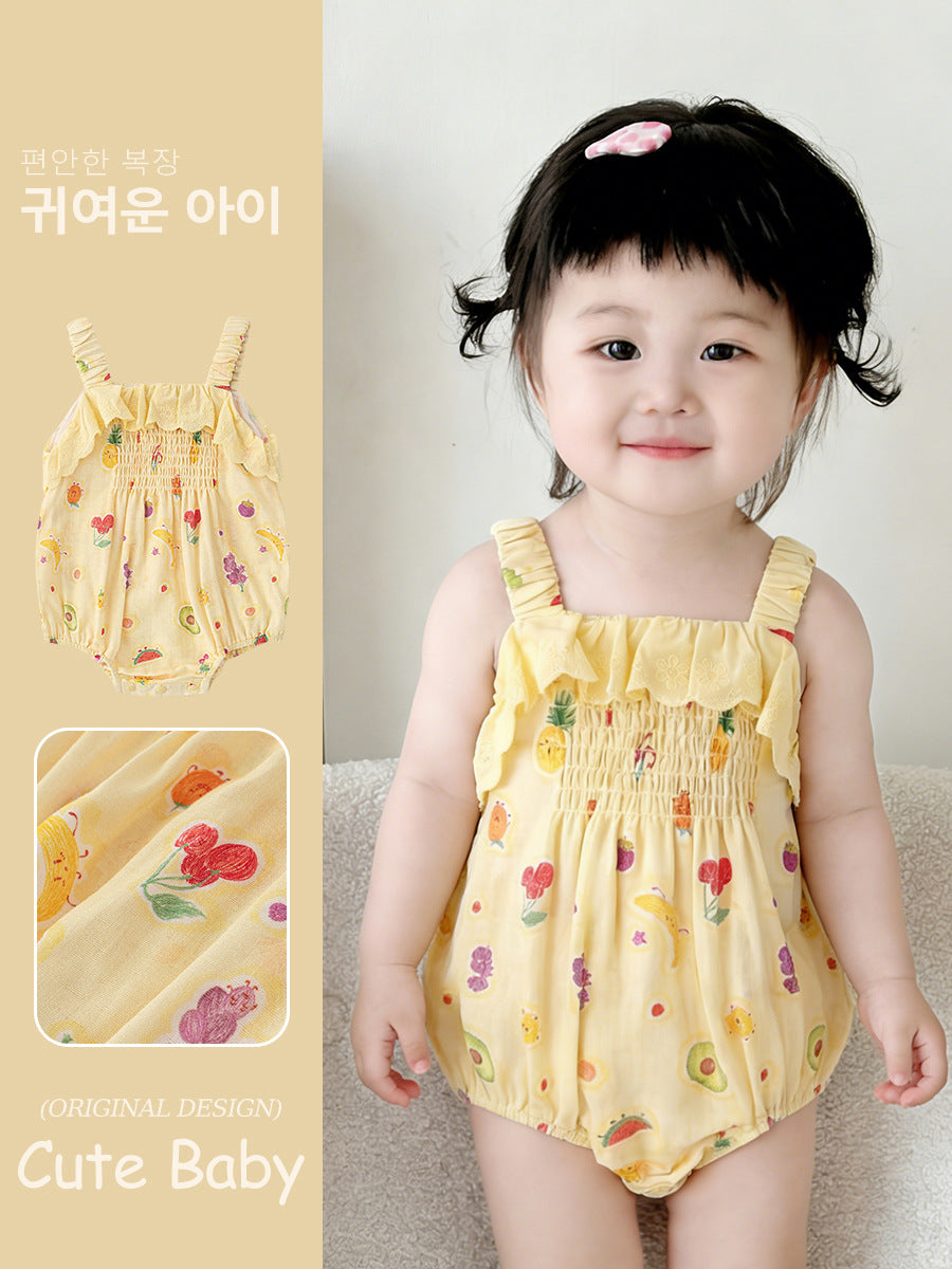 Jumpsuit One Month Old Clothes Hundred Days Princess Rompers Jumpsuit, Climbing Suit