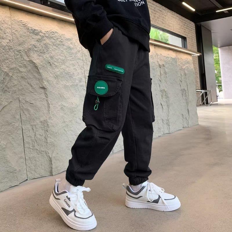 Children's Clothing Boys Spring Teens Trousers Overalls Children's Pants