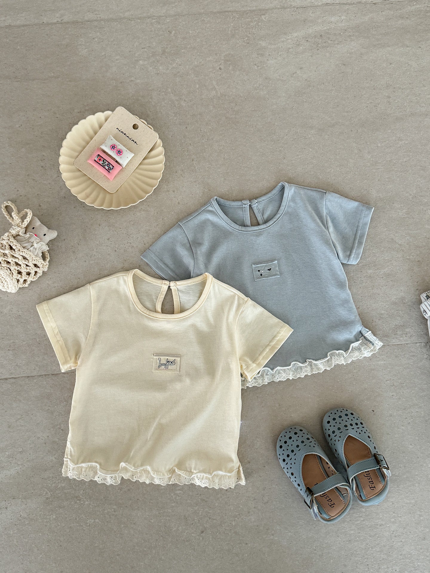 Infant Blouse Pants Summer Cartoon Short Sleeve Top Children's Suit