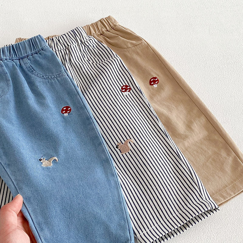 Children's Clothing Boys Fashionable Cartoon Jeans Outer Wear Children's Pants