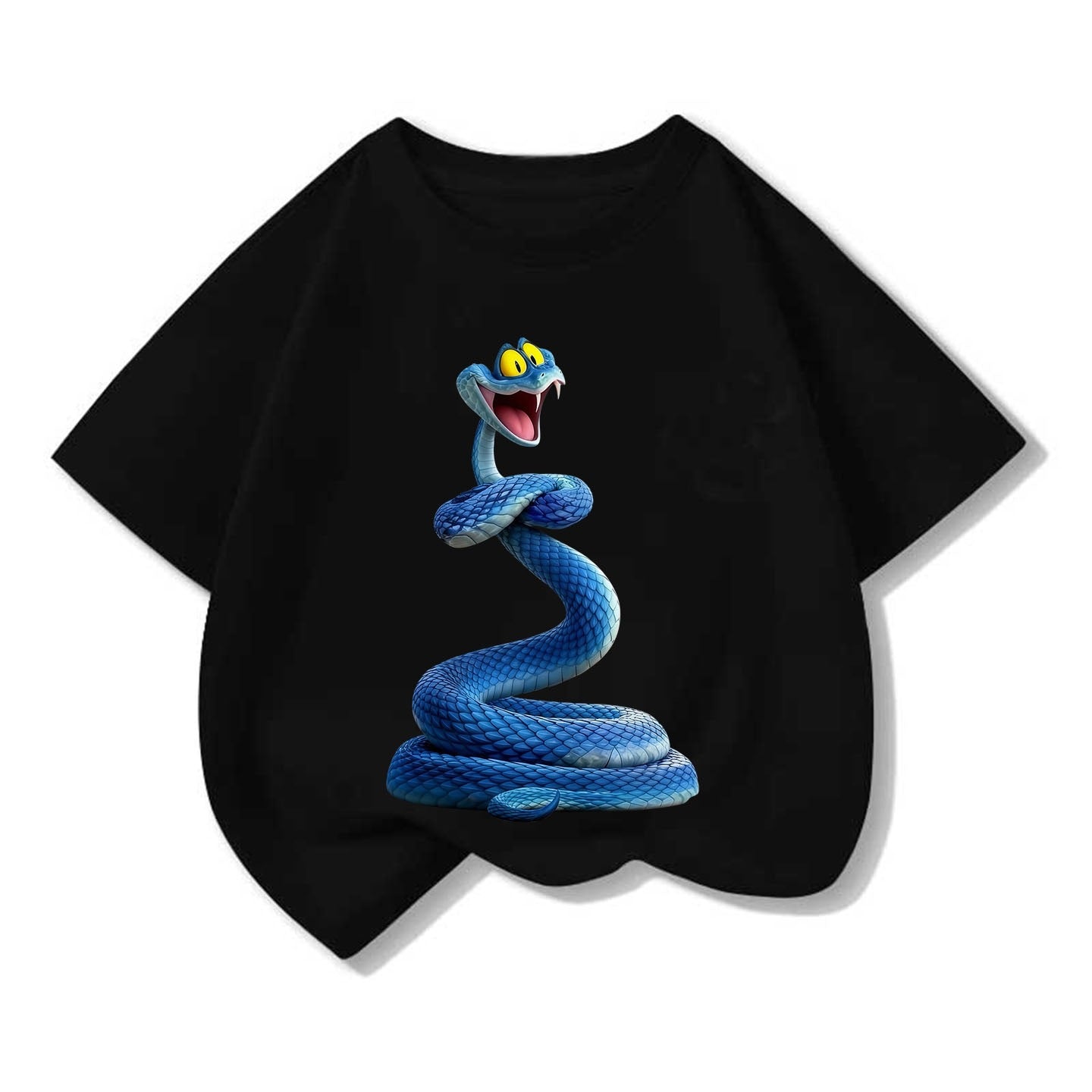 Small Medium Short Sleeve Tide Cotton Round Neck Loose Top Children's T-shirt