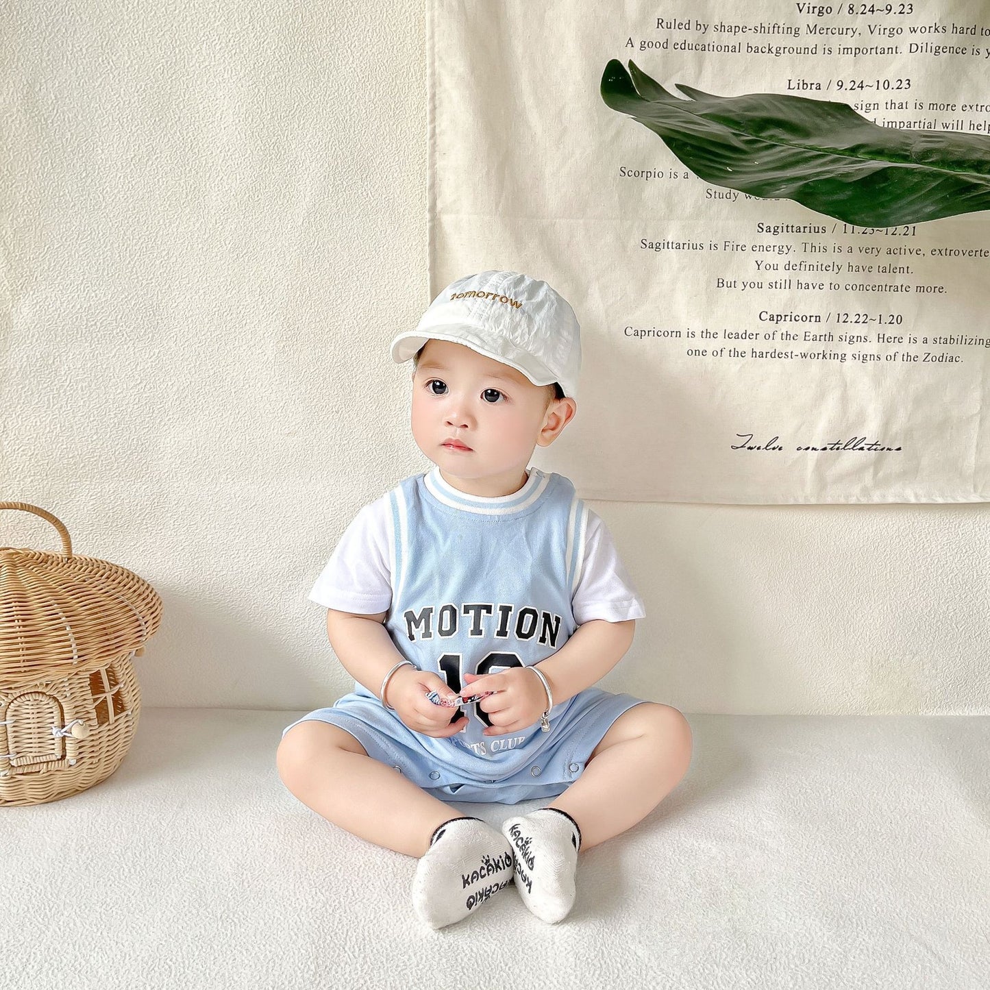 Women's & Men's Infant Rompers Summer Fake Two-piece Design Basketball Romper Going Jumpsuit, Climbing Suit