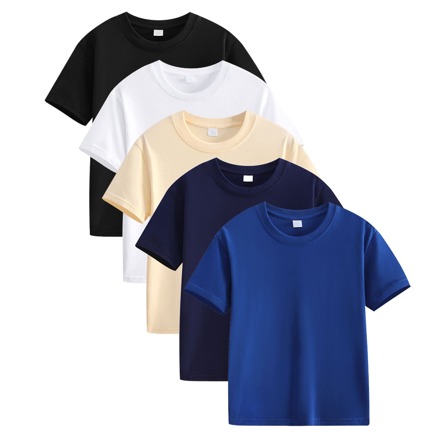 Children's Short-sleeved Summer Kindergarten Half-sleeved Shirt Solid Children's T-shirt