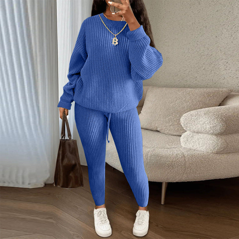 Durable Women's Knitting Trousers Woolen Yarn Fashion Casual Suit