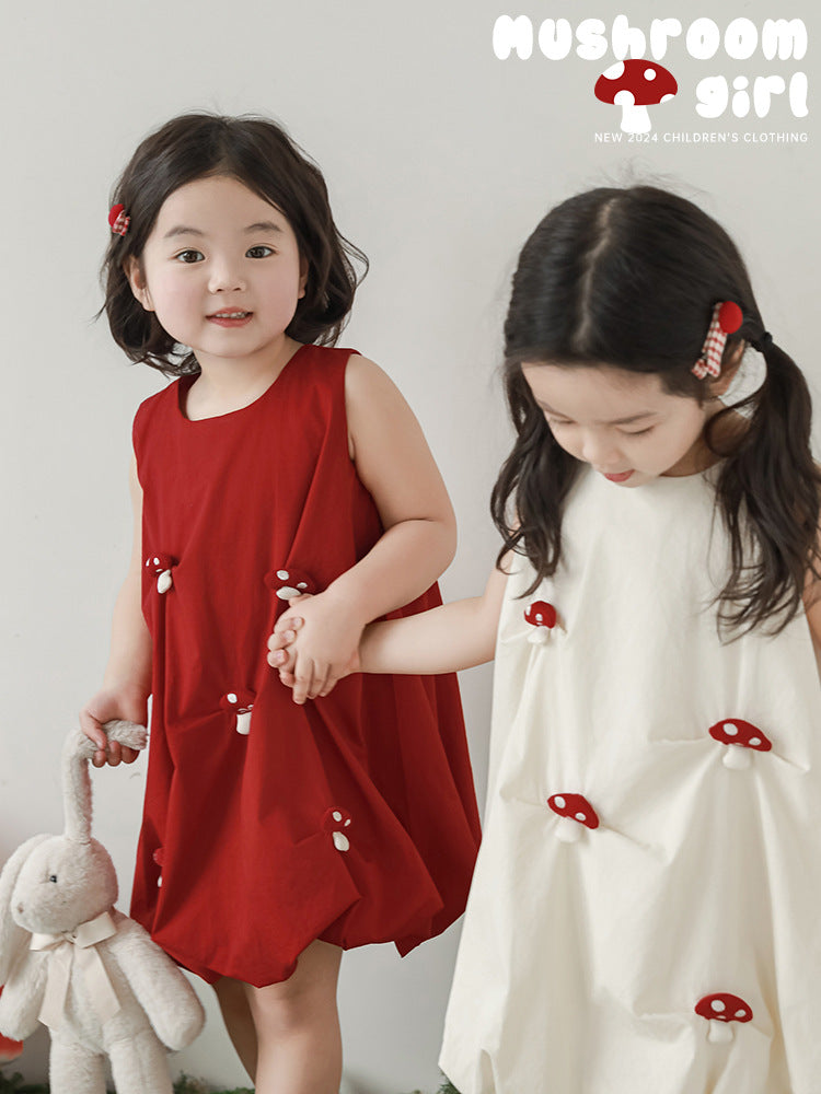Children's Cotton Three-dimensional Doll Bud Skirt Summer Cute Cool Children's Dress