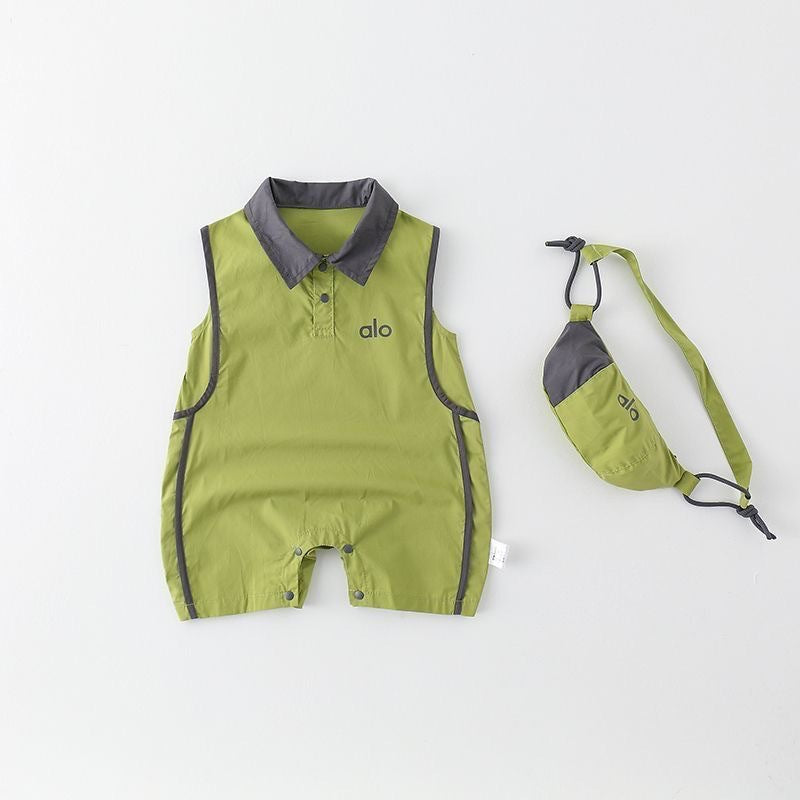 Clothes For Babies Summer Sleeveless Vest Jumpsuit Romper Jumpsuit, Climbing Suit
