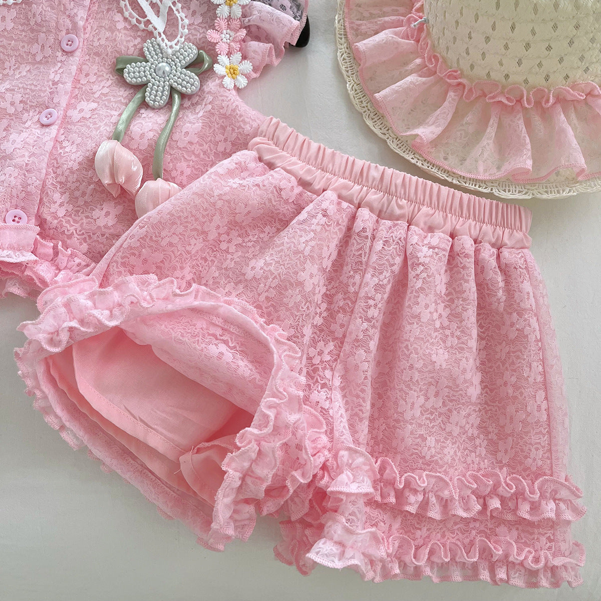 Summer Fashionable Princess Dress Two-piece Set Children's Suit