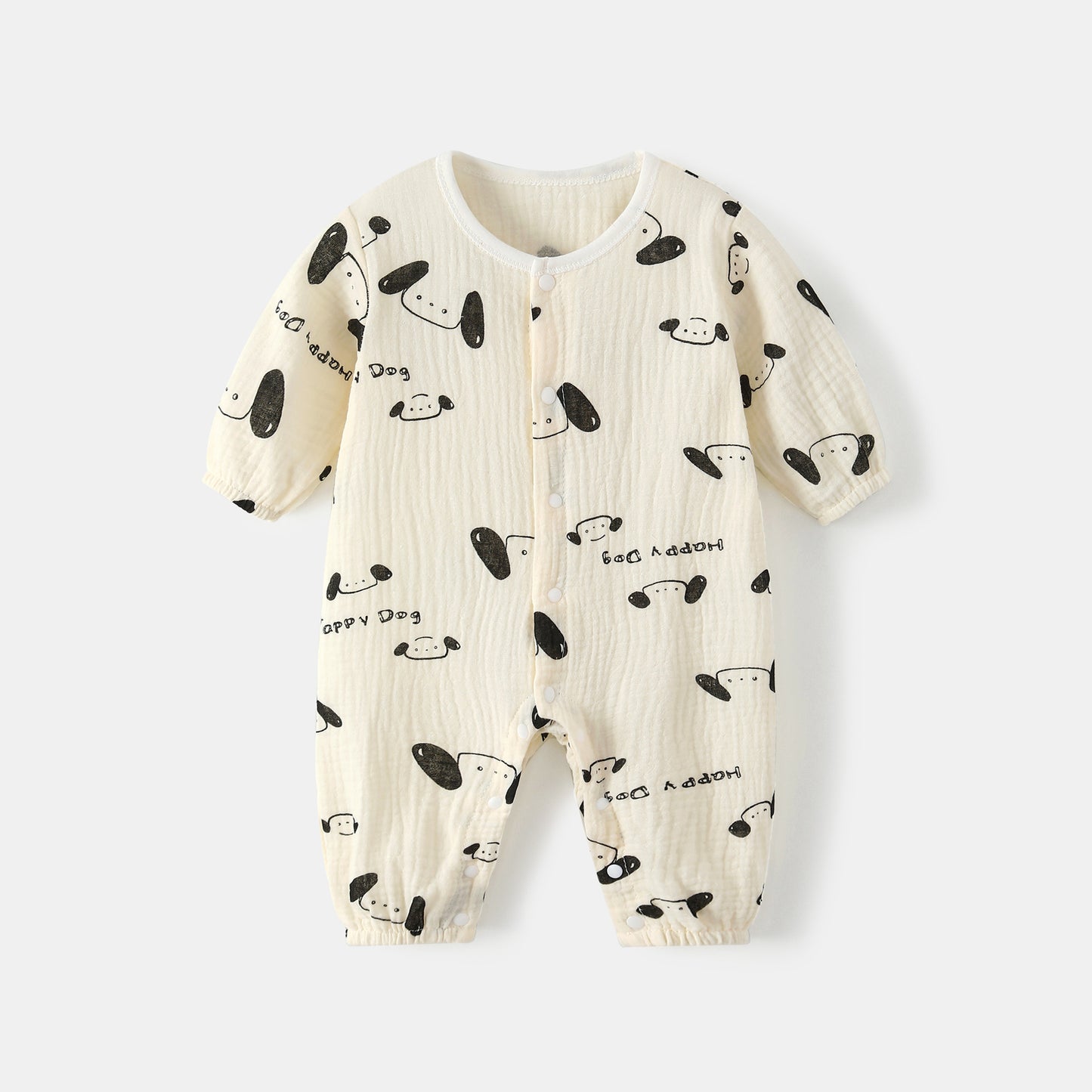 Jumpsuit Summer Long Sleeve Thin Born Gauze Romper One-piece Pajamas Jumpsuit, Climbing Suit