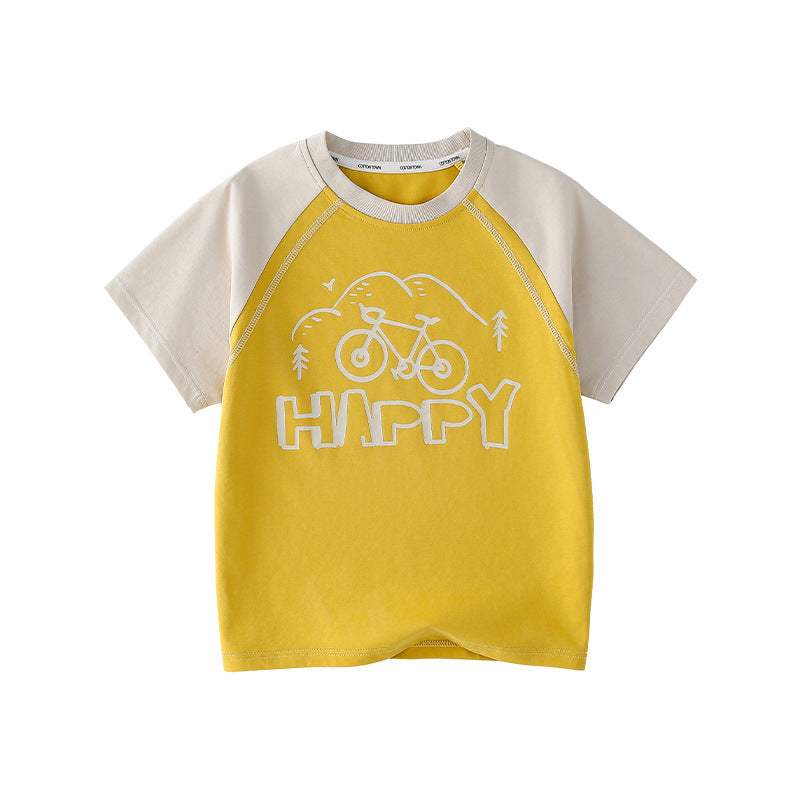 Children's Cool Cotton Hall Short-sleeved Summer Shirt Children's T-shirt