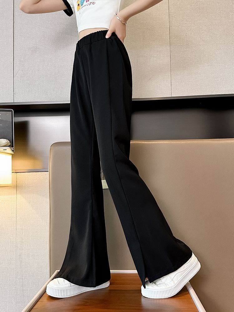 Summer Thin Clothes Wear Ice Silk Slim Fit Bootleg Children's Pants