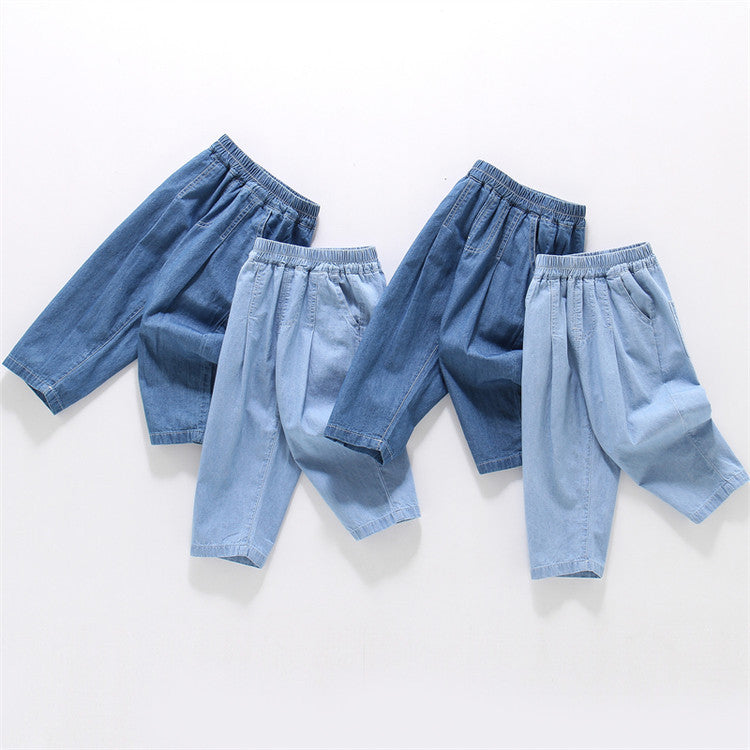 Children's Loose Jeans Denim Trousers Summer Thin Casual Anti Children's Pants