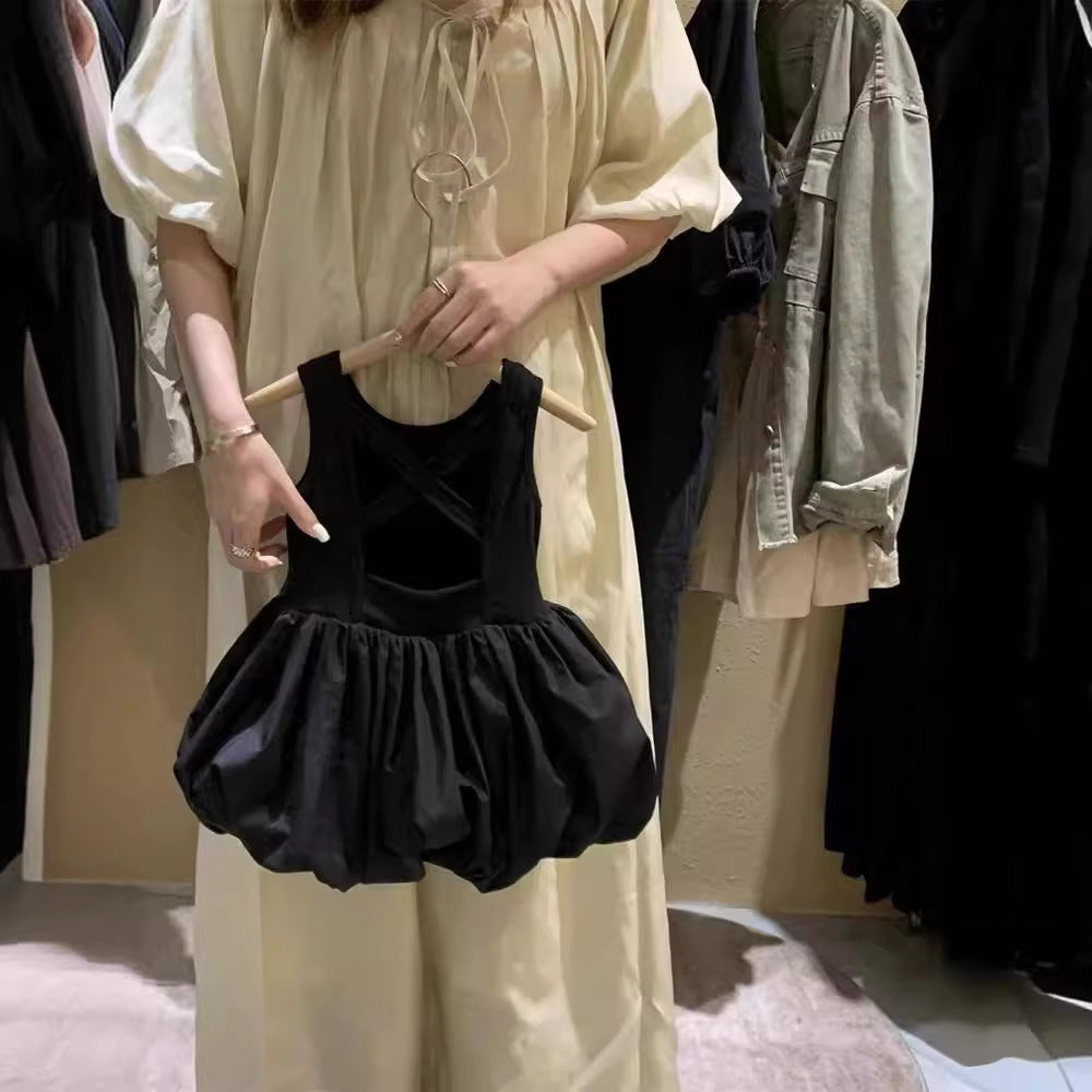 Children's Backless Black Korean Style Bud Pettiskirt Children's Dress