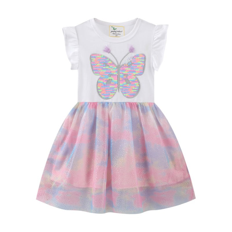 Shirt Lace Short Sleeved Gauzy Distribution Children's Dress