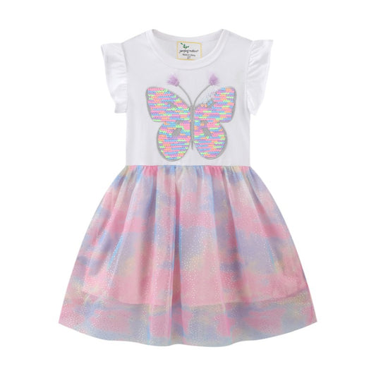 Shirt Lace Short Sleeved Gauzy Distribution Children's Dress