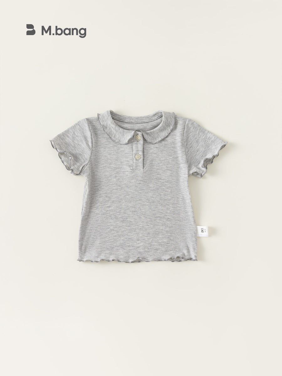 Children's Inner Wear Wooden Ear Top Doll Children's T-shirt